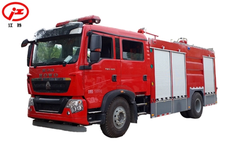 国五重汽T5G 7吨干粉水联用消防车